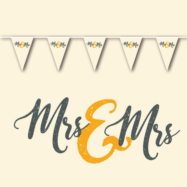 Mrs & Mrs wedding bunting