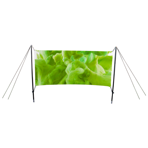 Lightweight outdoor banner frame with printed banner